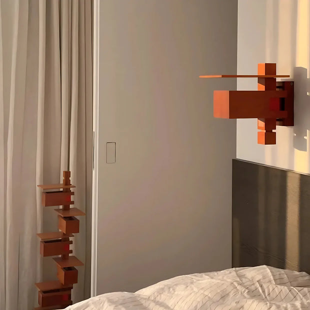 Taliesin Wall Sconce | Handcrafted Walnut Wood Wabi-Sabi Wall Lamp | JINSHE