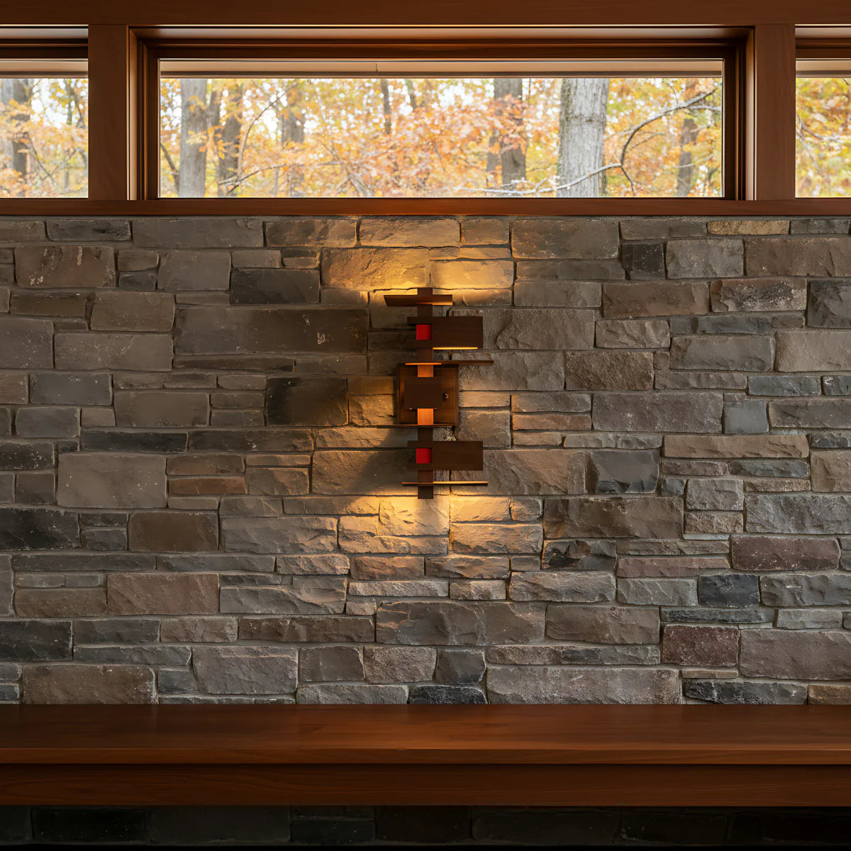 Black Walnut Wall Lamp View 8 | Taliesin Wall Sconce | Handcrafted Walnut Wood Wabi-Sabi Wall Lamp | JINSHE | JINSHE