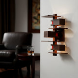 Black Walnut Wall Lamp View 3 | Taliesin Wall Sconce | Handcrafted Walnut Wood Wabi-Sabi Wall Lamp | JINSHE | JINSHE