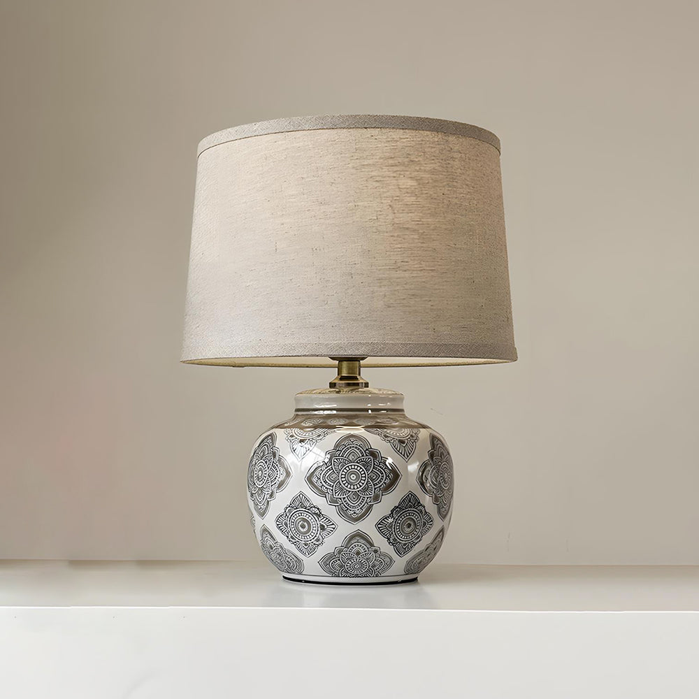 Talora Curated Hand-Thrown Ceramic Table Lamp – W 32cm x H 41cm  W 12.6 x H 16.1 finish configuration