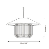 Tansora Curated Iron & Glass Pendant Light – macro detail view