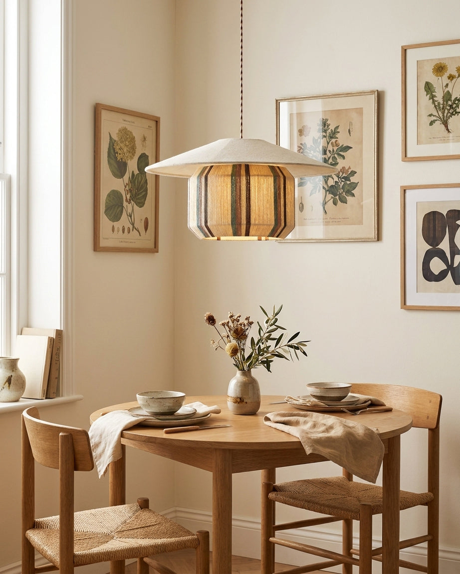 Tansora Curated Iron & Glass Pendant Light – structural canopy joint detail