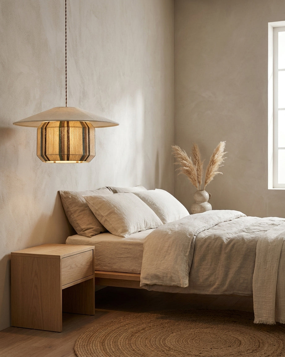 Iron & Glass craftsmanship detail on Tansora Curated Iron & Glass Pendant Light