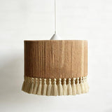 Tasmira Tassel Curated Finished Iron Pendant Lig – macro detail view #1