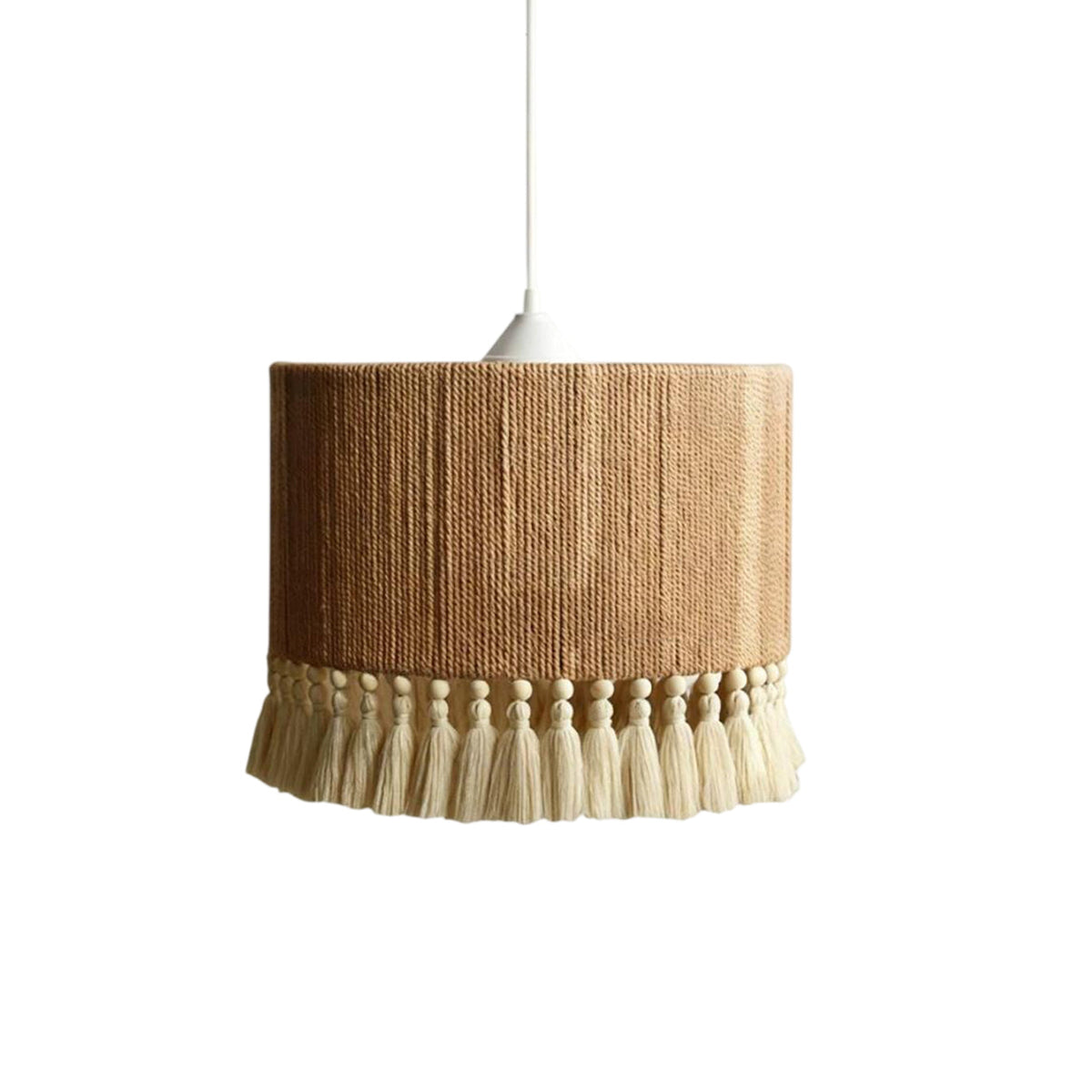Tasmira Tassel Curated Finished Iron Pendant Lig – Dia 60cm x H 38cm  ∅ 23.6 x H 14.9 finish configuration