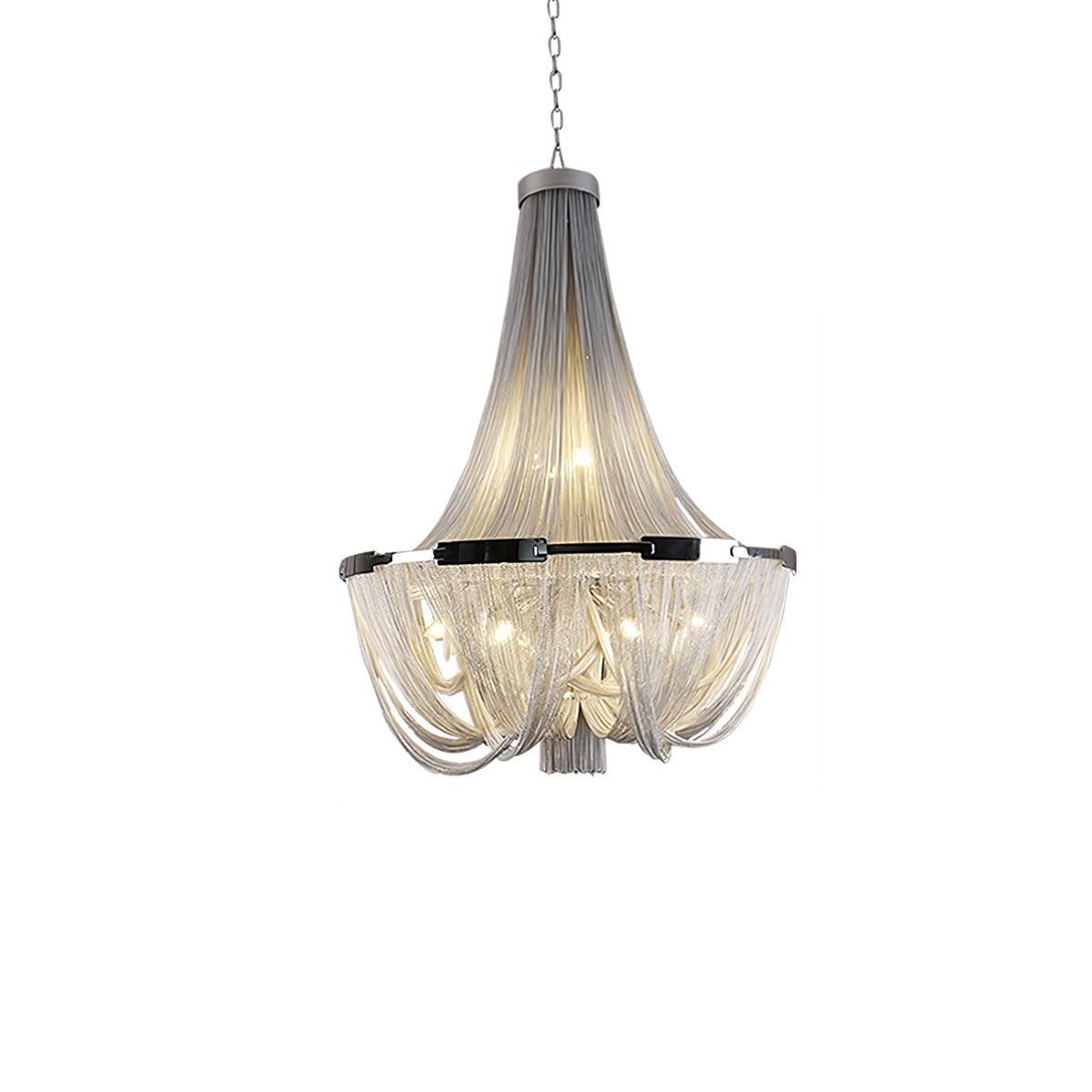 Tassel Aluminum Chain Curated Brushed Nickel Iro – architectural ceiling profile #1