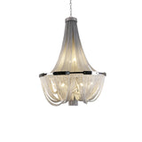 Tassel Aluminum Chain Curated Brushed Nickel Iro – handcrafted surface texture #1