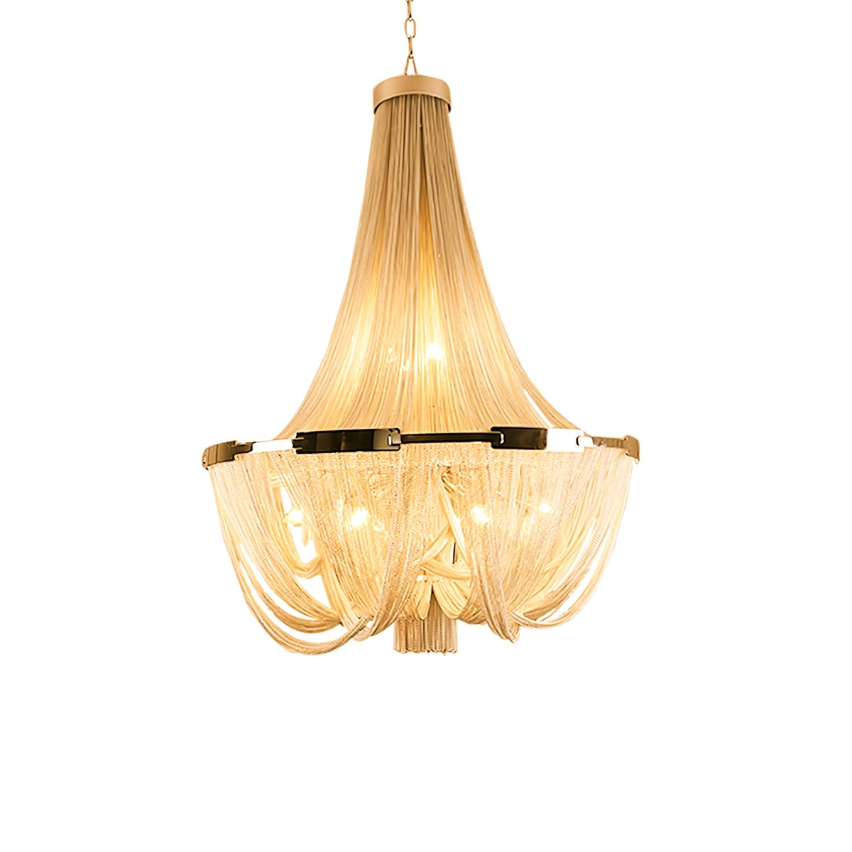 Tassel Aluminum Chain Curated Brushed Nickel Iro – structural canopy joint detail #1