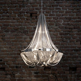 Tassel Aluminum Chain Curated Brushed Nickel Iro – illuminated warm ambiance setting