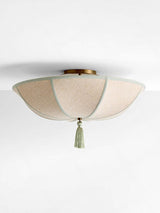Tassel Fabric Curated Iron & Glass Flush Mount C – architectural ceiling profile