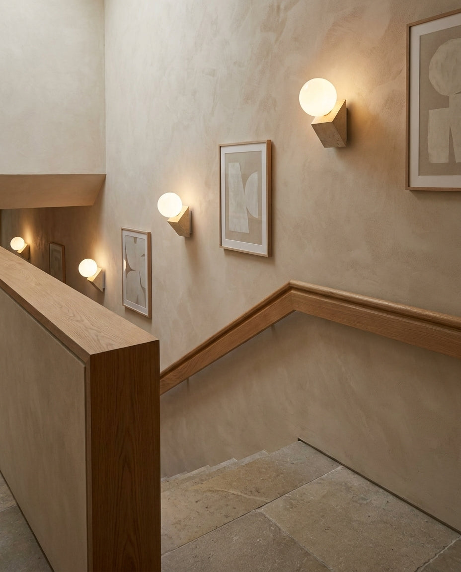 Tavellis Curated Yellow Travertine Wall Sconce – architectural ceiling profile