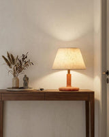 Tavien Curated Yellow Travertine Table Lamp – handcrafted surface texture