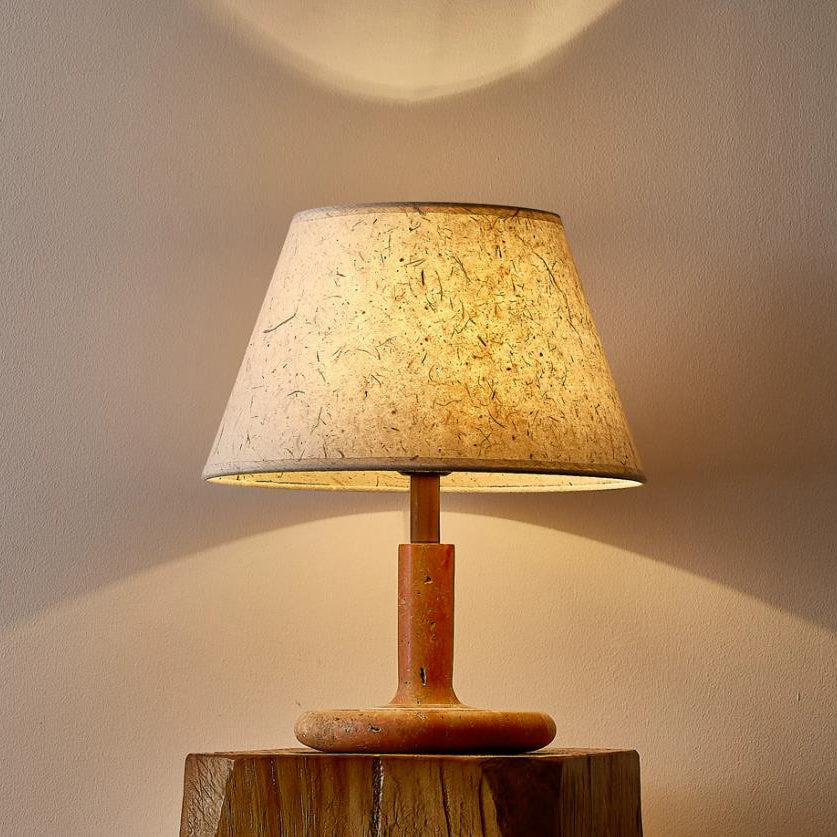 Tavien Curated Yellow Travertine Table Lamp – Dia 30cm x H 35cm ∅ 11.8 x H 13.8 finish configuration #1 #2 #3 #4 #5