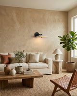 Tavric Curated Yellow Travertine Wall Sconce – handcrafted surface texture