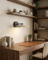 Tavric Curated Yellow Travertine Wall Sconce – structural canopy joint detail