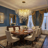 Teardrop Crystal Curated Mouth-Blown Frosted Gla – illuminated warm ambiance setting