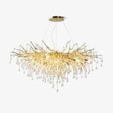 Teardrop Crystal Curated Mouth-Blown Frosted Gla – Mouth-Blown Frosted Glass Chandelier