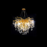 Teardrop Crystal Curated Mouth-Blown Frosted Gla – illuminated warm ambiance setting #1