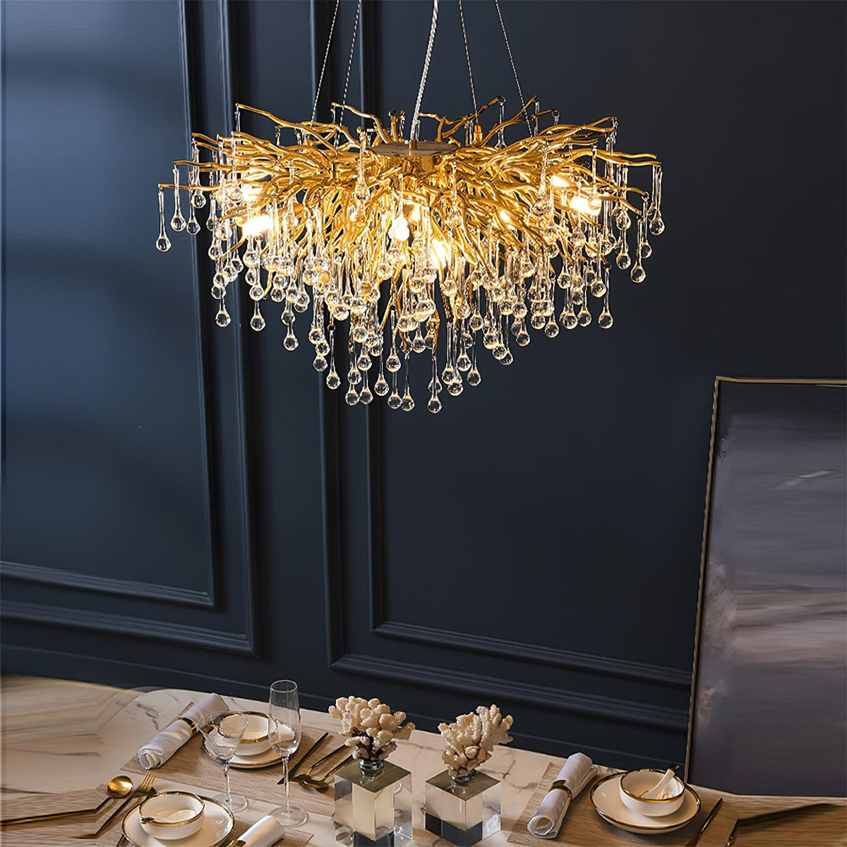 Teardrop Crystal Curated Mouth-Blown Frosted Gla – handcrafted surface texture