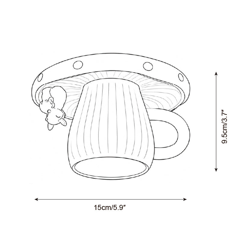 Teddora Mug Curated Hand-Thrown Ceramic Flush Mo – macro detail view