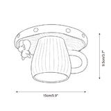 Teddora Mug Curated Hand-Thrown Ceramic Flush Mo – macro detail view