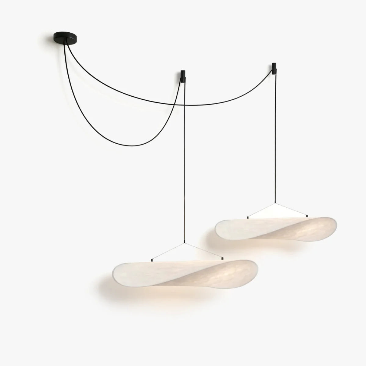 Mulberry Silk Pendant Light | Designer Wabi-Sabi Mulberry Silk Combination Chandelier | Multi-Light Silk Cluster | JINSHE | JINSHE