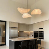 Mulberry Silk Pendant Light View 7 | Designer Wabi-Sabi Mulberry Silk Combination Chandelier | Multi-Light Silk Cluster | JINSHE | JINSHE