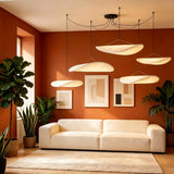 Mulberry Silk Pendant Light View 9 | Designer Wabi-Sabi Mulberry Silk Combination Chandelier | Multi-Light Silk Cluster | JINSHE | JINSHE
