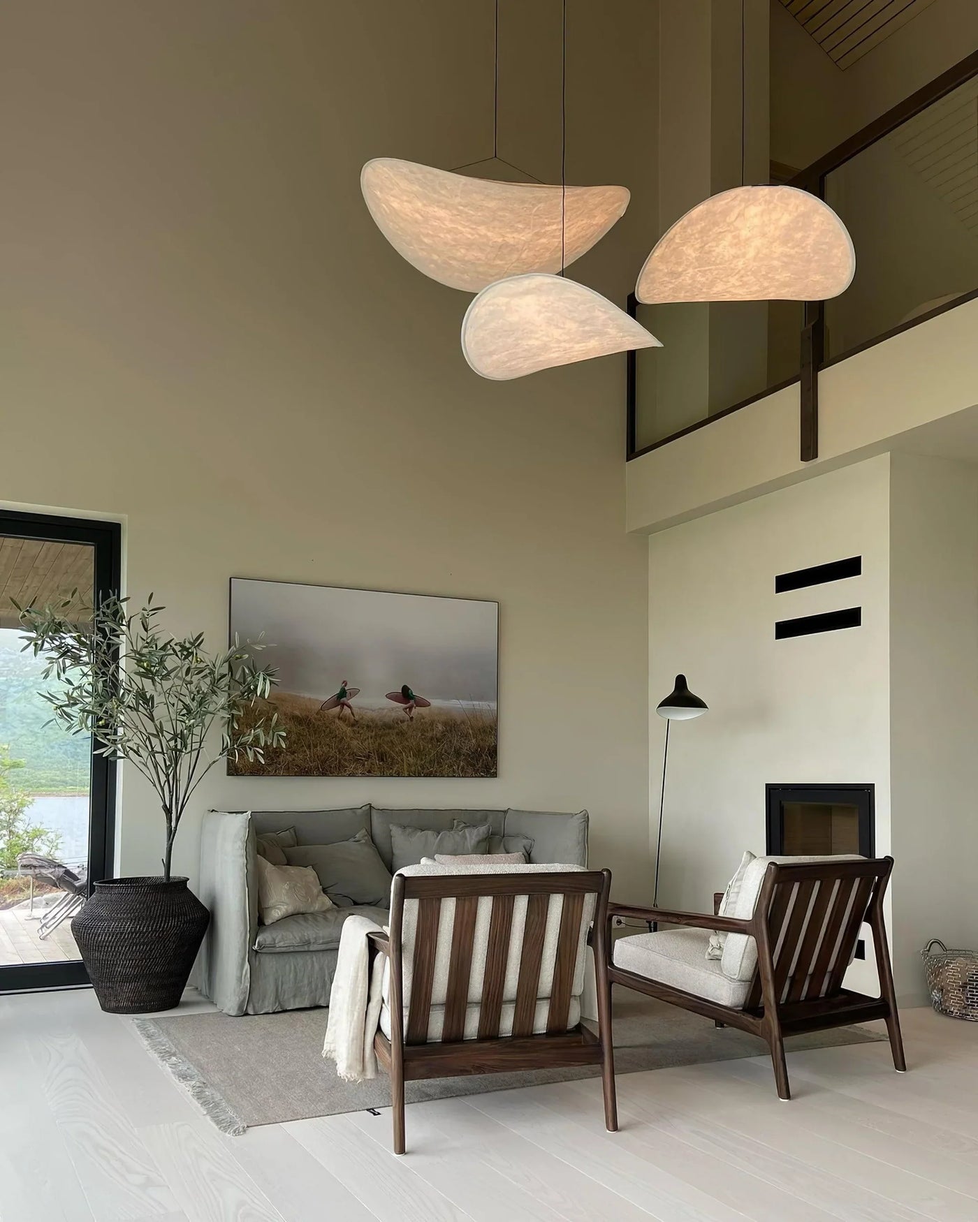 Mulberry Silk Pendant Light View 15 | Designer Wabi-Sabi Mulberry Silk Combination Chandelier | Multi-Light Silk Cluster | JINSHE | JINSHE