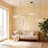 Mulberry Silk Pendant Light View 2 | Designer Wabi-Sabi Mulberry Silk Combination Chandelier | Multi-Light Silk Cluster | JINSHE | JINSHE