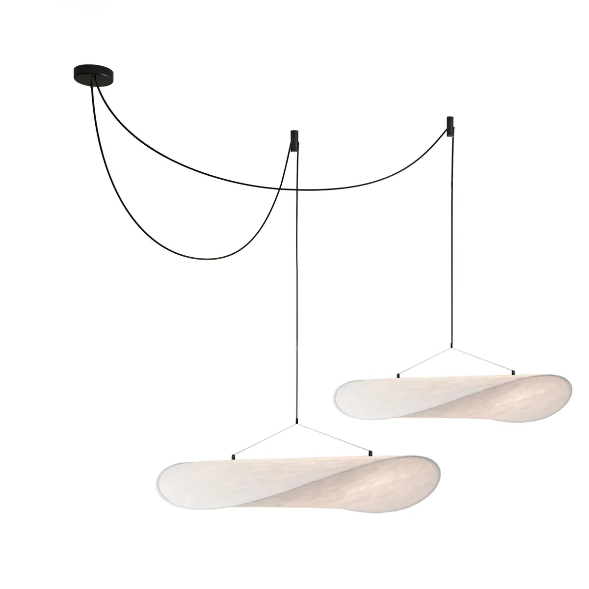 Mulberry Silk Pendant Light View 21 | Designer Wabi-Sabi Mulberry Silk Combination Chandelier | Multi-Light Silk Cluster | JINSHE | JINSHE