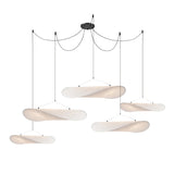 Mulberry Silk Pendant Light View 24 | Designer Wabi-Sabi Mulberry Silk Combination Chandelier | Multi-Light Silk Cluster | JINSHE | JINSHE