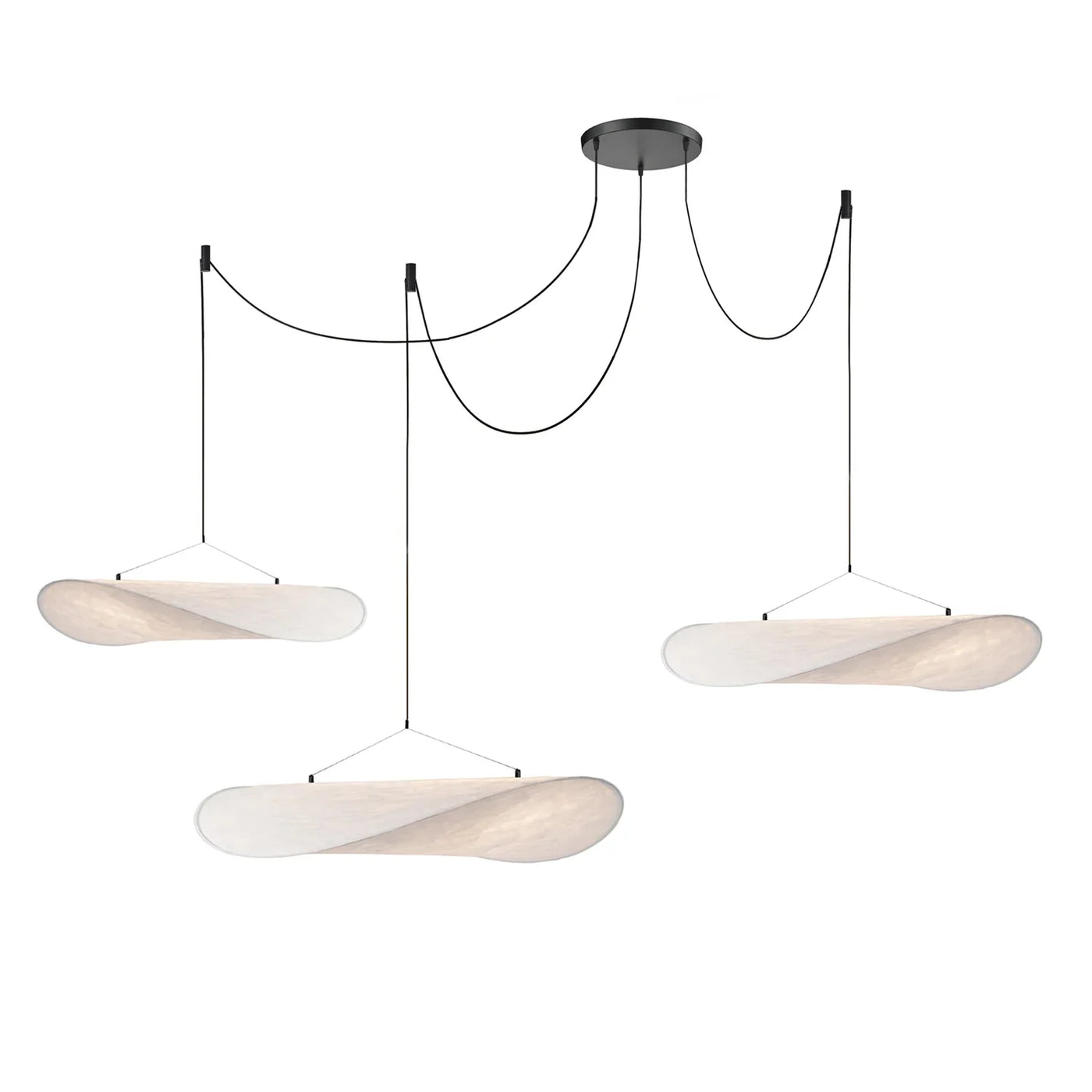 Mulberry Silk Pendant Light View 22 | Designer Wabi-Sabi Mulberry Silk Combination Chandelier | Multi-Light Silk Cluster | JINSHE | JINSHE