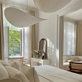 Silk Pendant Light View 7 | Designer Wabi-Sabi Silk Swag Pendant Light | Plug-In Silk Shade Chandelier | JINSHE | JINSHE