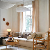 Silk Pendant Light View 3 | Designer Wabi-Sabi Silk Swag Pendant Light | Plug-In Silk Shade Chandelier | JINSHE | JINSHE