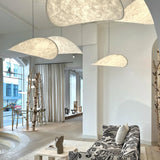 Silk Pendant Light View 8 | Designer Wabi-Sabi Silk Swag Pendant Light | Plug-In Silk Shade Chandelier | JINSHE | JINSHE