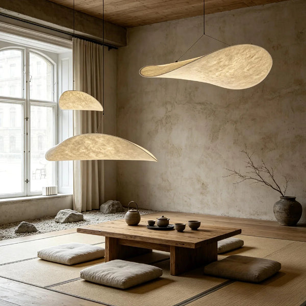 Tense Washi Paper Swag Pendant Light