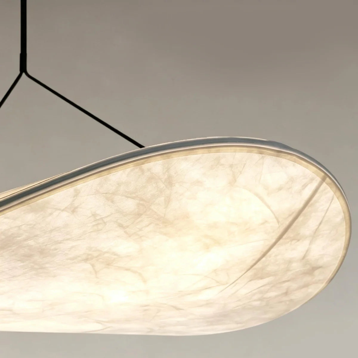 Silk Pendant Light View 15 | Designer Wabi-Sabi Silk Swag Pendant Light | Plug-In Silk Shade Chandelier | JINSHE | JINSHE