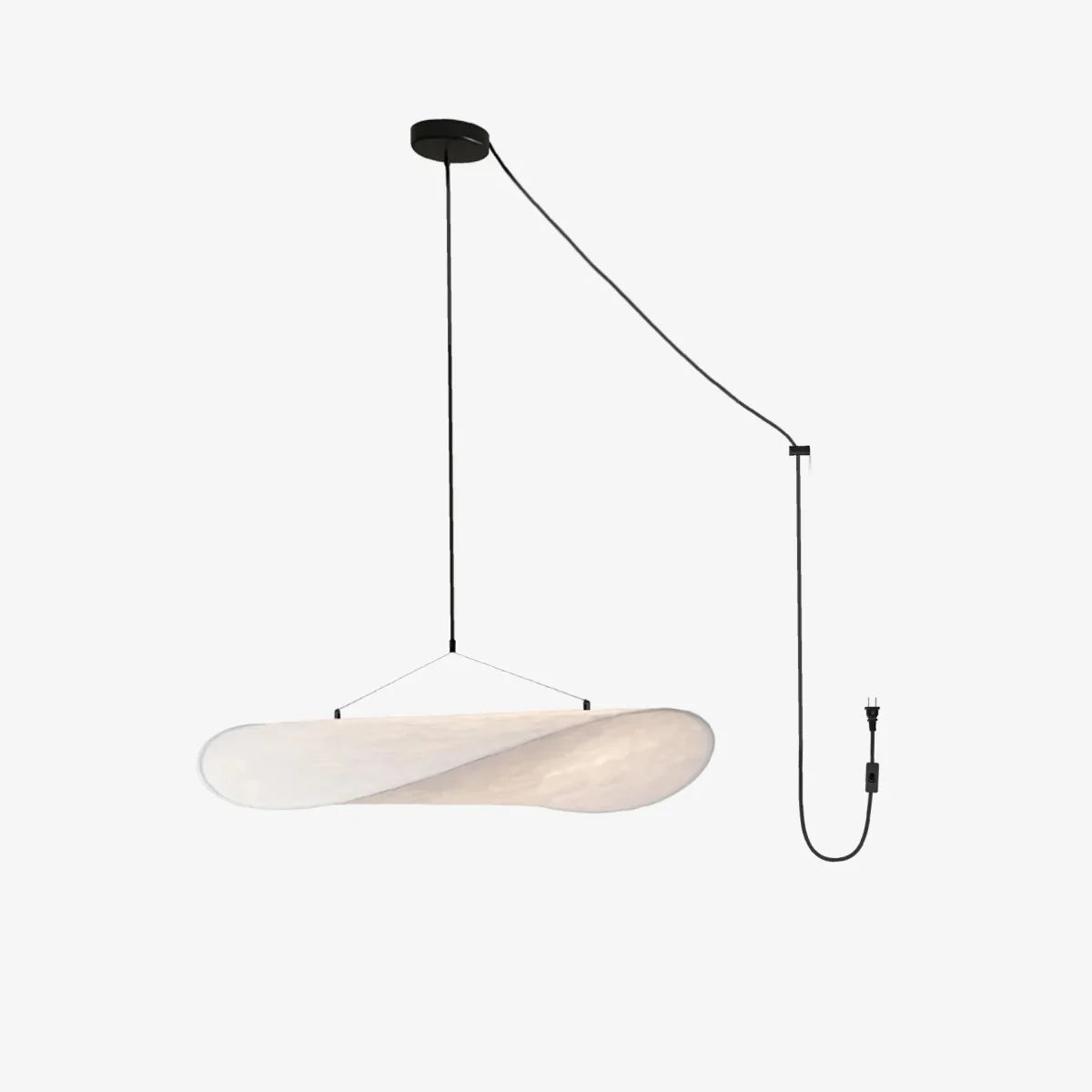 Silk Pendant Light View 18 | Designer Wabi-Sabi Silk Swag Pendant Light | Plug-In Silk Shade Chandelier | JINSHE | JINSHE