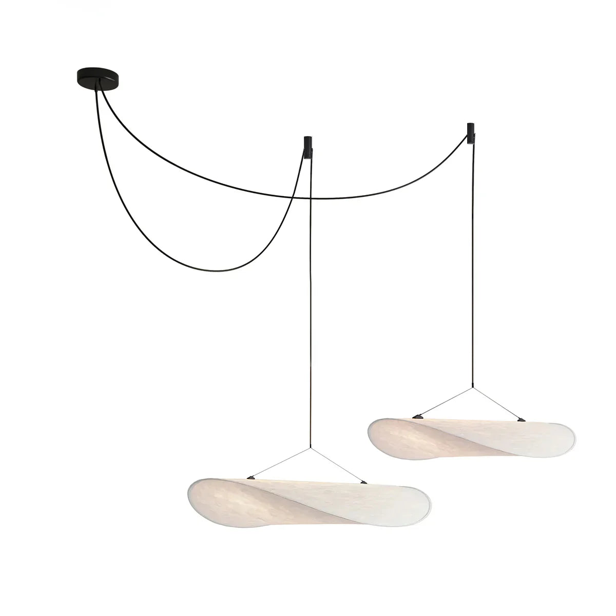Silk Pendant Light View 13 | Designer Wabi-Sabi Silk Combination Chandelier | Multi-Light Pendant Cluster | JINSHE | JINSHE