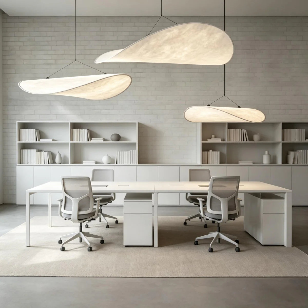 JINSHE Tense Silk Cluster Pendant Light - Detail of the wabi-sabi asymmetric design.