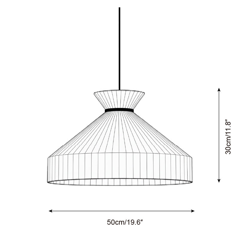 Tera Weave Curated Iron & Glass Pendant Light – illuminated warm ambiance setting