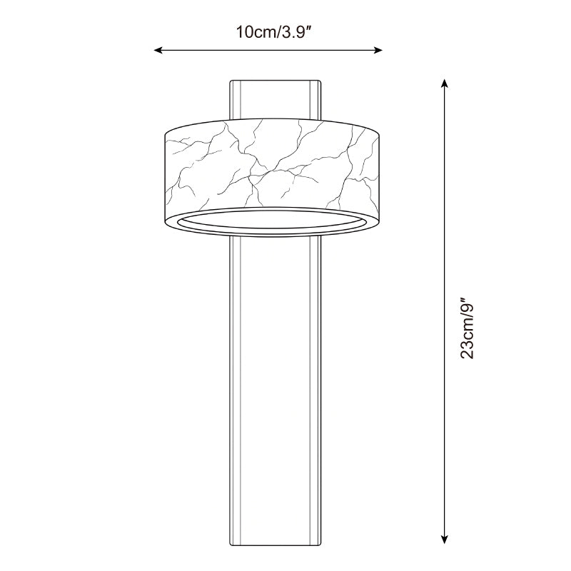 Tersus Alabaster Curated Alabaster Wall Sconce – macro detail view