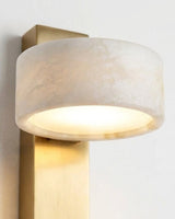 Tersus Alabaster Curated Alabaster Wall Sconce – macro detail view #1