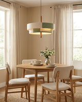 Tesselle Curated Iron & Glass Pendant Light – unlit natural material contrast