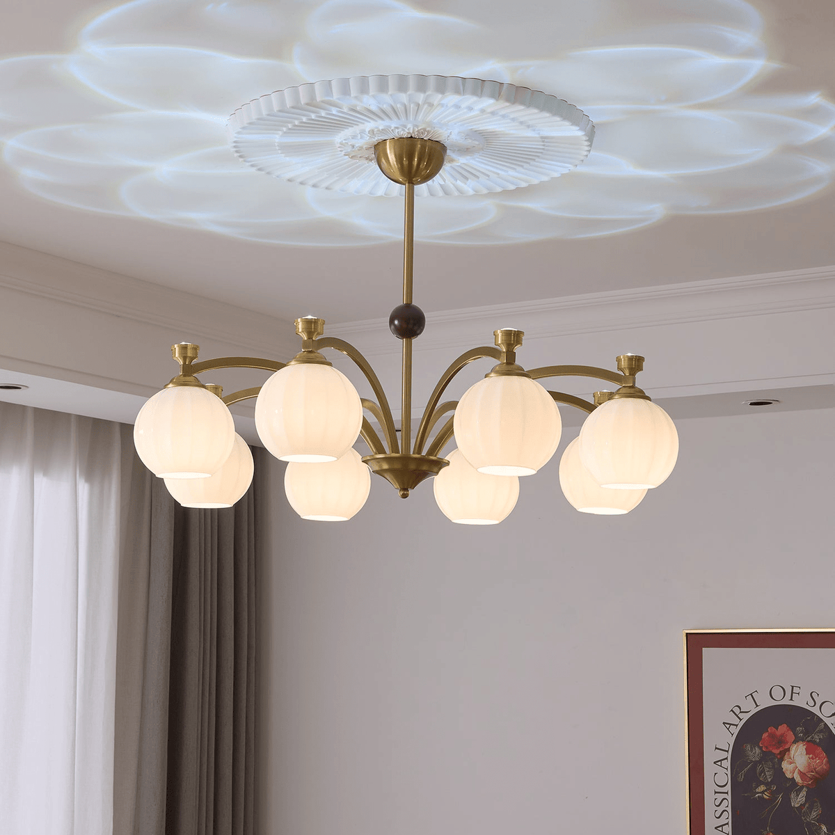 Modern Solmere Chandelier – Handcrafted Material Texture and Detail View