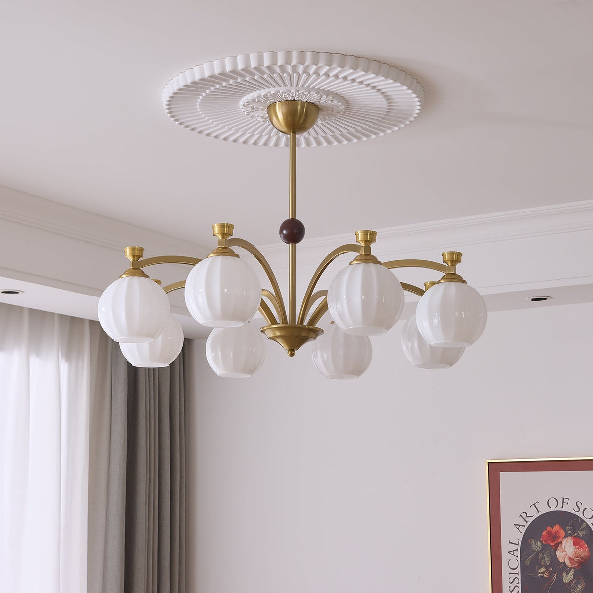 Modern Solmere Chandelier – Ambient Illumination in Luxury Interior Setting View 3
