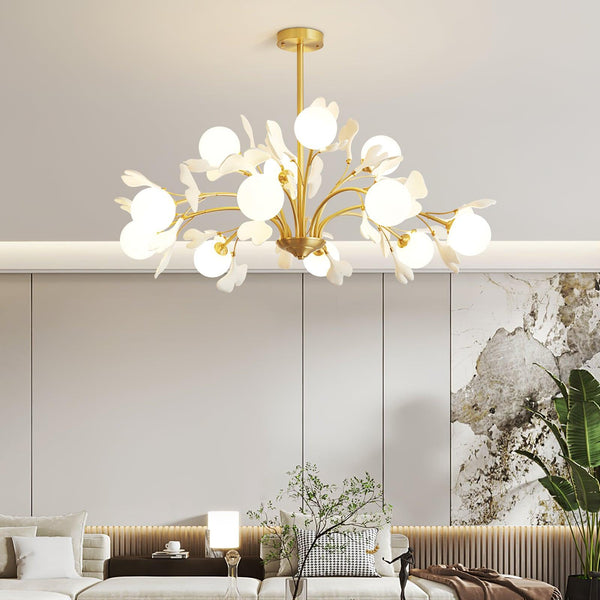 Thalassa Gingko Curated Mouth-Blown Frosted Glas