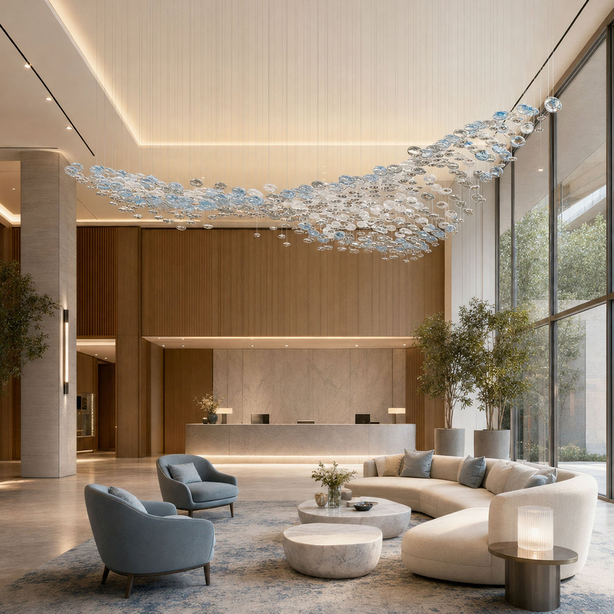 The Flying Surge Led Chandelier – Ambient Illumination in Luxury Interior Setting View 7