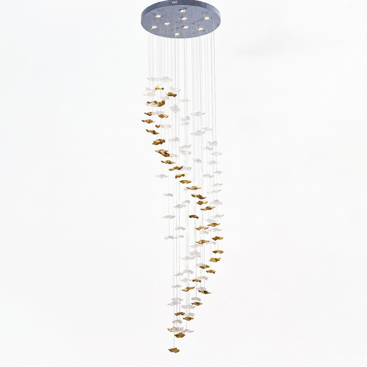 Tidal Stair Chandelier – Ambient Illumination in Luxury Interior Setting View 24